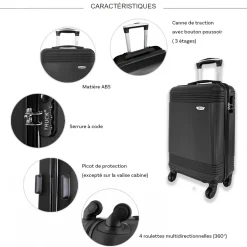 Truck Lot 3 valises dont 1 valise cabine rigides ABS