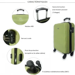 Truck Lot 3 valises dont 1 valise cabine rigides ABS