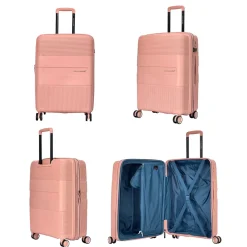 David Jones Lot 3 valises rigides extensibles dont 1 cabine PETE TSA