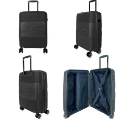 David Jones Lot 3 valises rigides extensibles dont 1 cabine PETE TSA