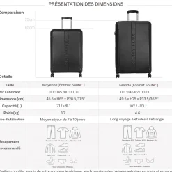 Delsey Lot 2 valises rigides extensibles Départ 65cm et 75cm TSA