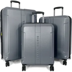 Delsey Lot 3 valises rigides extensible dont 1 cabine ABS TSA