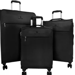 David Jones Lot de 3 valises dont 1 cabine souples extensibles