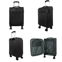 David Jones Lot de 3 valises dont 1 cabine souples extensibles
