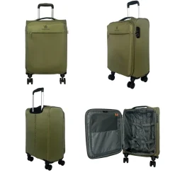 David Jones Lot de 3 valises dont 1 cabine souples extensibles