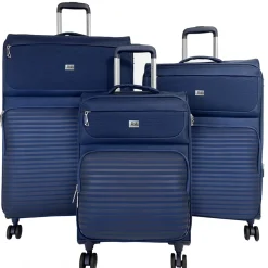 David Jones Lot de 3 valises dont 1 cabine souples extensibles