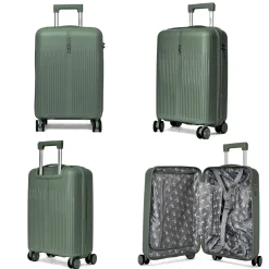 Cactus Lot de 3 valises rigides dont une valise cabine TSA PETE