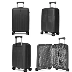 Cactus Lot de 3 valises rigides dont une valise cabine TSA PETE