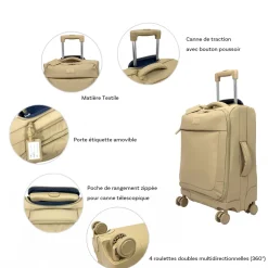 David Jones Lot de 3 valises souples dont 1 valise cabine