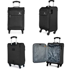 David Jones Lot de 3 valises souples extensibles dont 1 cabine