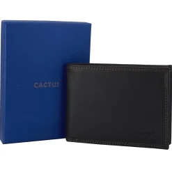 Homme Cactus Porte Cartes cuir de vachette anti-RFID