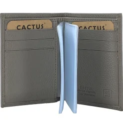 Femme Cactus Porte Cartes cuir de vachette anti-RFID