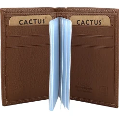 Femme Cactus Porte Cartes cuir de vachette anti-RFID