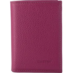 Femme Cactus Porte Cartes cuir de vachette anti-RFID