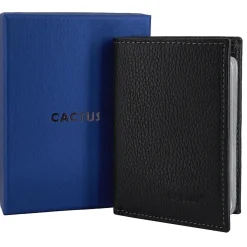 Femme Cactus Porte Cartes cuir de vachette anti-RFID