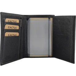 Homme Cactus Portefeuille cuir de vachette anti-RFID