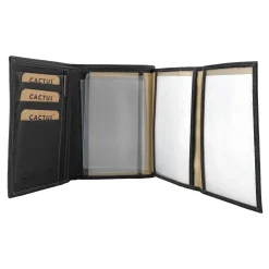 Homme Cactus Portefeuille cuir de vachette anti-RFID