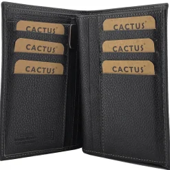 Homme Cactus Portefeuille cuir de vachette anti-RFID