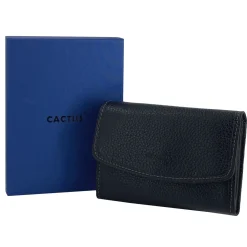Femme Cactus Porte-monnaie cuir de vachette anti-RFID
