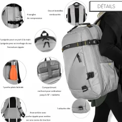 Bleucerise Sac à dos porte-ordinateur Aoking Bleu Cerise 16''