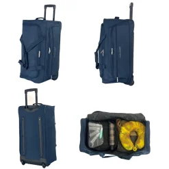 David Jones Sac de voyage avec roulettes 61L polyester taille M 66cm