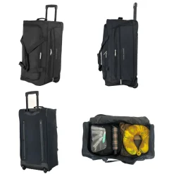 David Jones Sac de voyage avec roulettes 61L polyester taille M 66cm