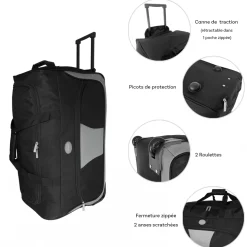 Cactus Sac de voyage avec roulettes 70L polyester taille M 68cm