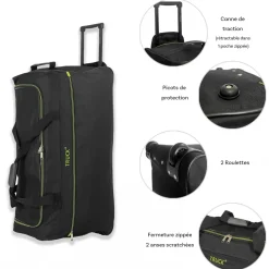 Truck Sac de voyage avec roulettes 76L polyester taille L 75.50cm