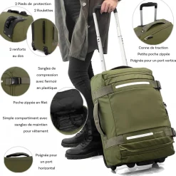 David Jones Sac de voyage cabine à roulettes 38.5L taille S 53cm