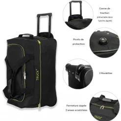 Truck Sac de voyage cabine avec roulettes 34L polyester taille S 50.50cm