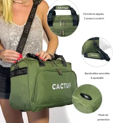 Cactus Sac de voyage 20L week-end et sport polyester format Ryan Air sans roulettes