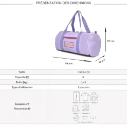 Cactus Sac de voyage week-end 18L et sport sans roulettes