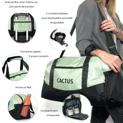Cactus Sac de voyage week-end 26L et sport sans roulettes