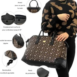 David Jones Sac de voyage week-end 28L porte-ordinateur 14