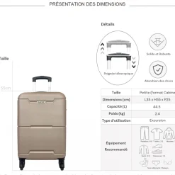 Cactus Valise cabine rigide ABS 55cm