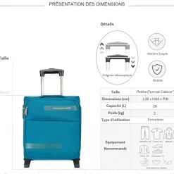 David Jones Valise cabine XS underseat souple 44cm