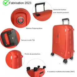 Delsey Valise moyenne rigide Montcenis 69cm TSA Polypropylène