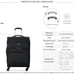 Delsey Valise moyenne souple extensible SkyMax 2.0 TSA 68.5cm